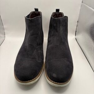 Reserved Footwear Men‎ RF1014 Navy Blue Faux Suede Chelsea Boots Size 11 Hybrid